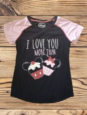 DISNEY WOMEN'S "I LOVE YOU MORE THAN CUPCAKES"  TEE